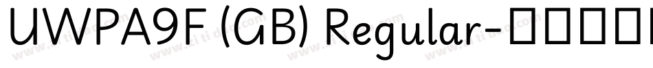 UWPA9F (GB) Regular字体转换